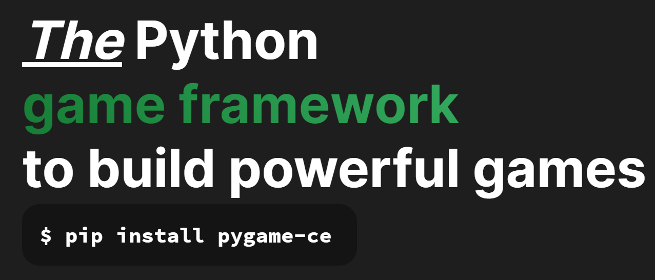 Pygamece the new fork of pygame python programming