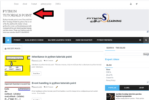 python tutorials point Pythonslearning