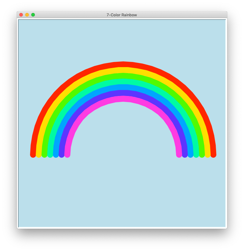 Drawing Rainbow with Python Turtle (Solution Included