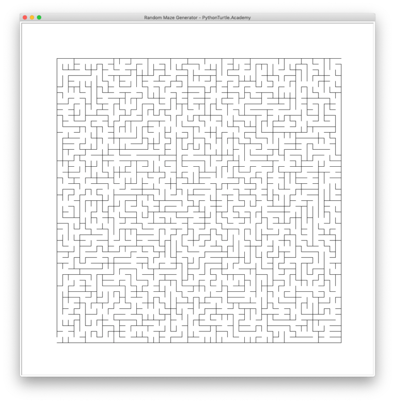 Random Maze Generator with Python Turtle Python and Turtle