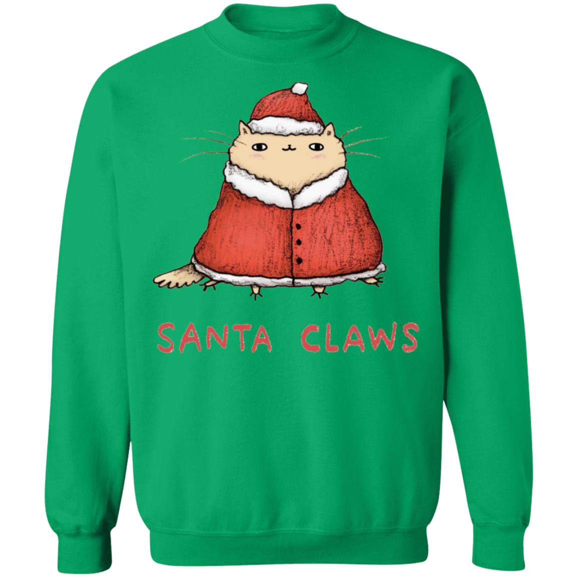 SANTA CLAWS SQUARE GREETING CHRISTMAS SWEATSHIRT HOODIE QFinder