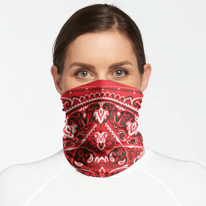 PAISLEY BANDANA PRINT FACE MASK NECK GAITER QFinder Trending Design