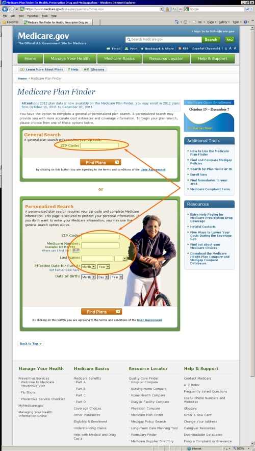 Medicare.gov Plan Finder Tutorial from