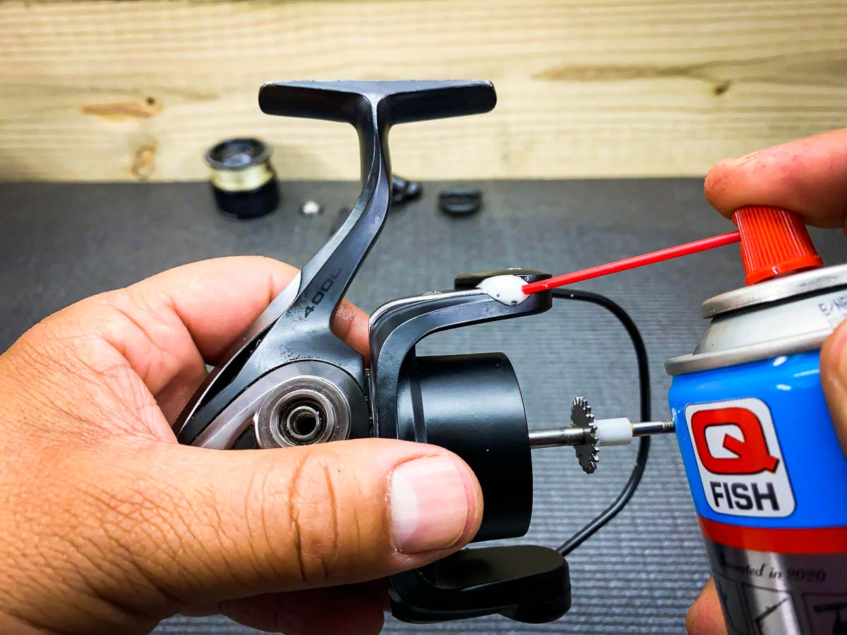 Where to apply fishing reel oil? Q20