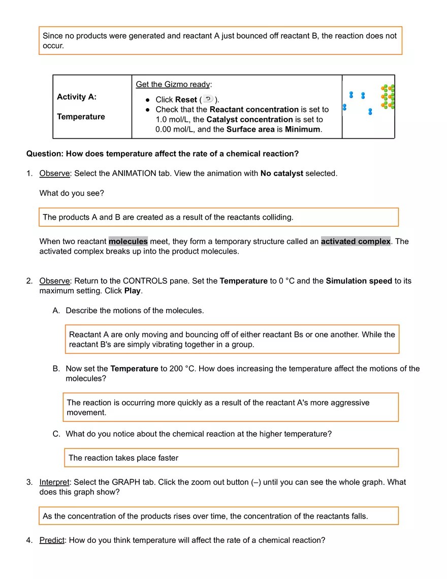Collision Theory Gizmo Answer Key Virtual High School Edubirdie