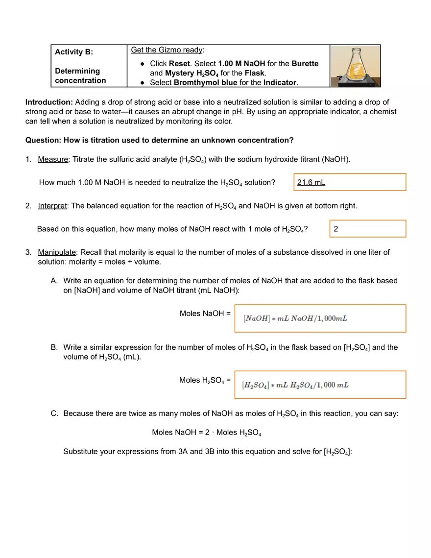 Titration Gizmo Answer Key Virtual High School Edubirdie