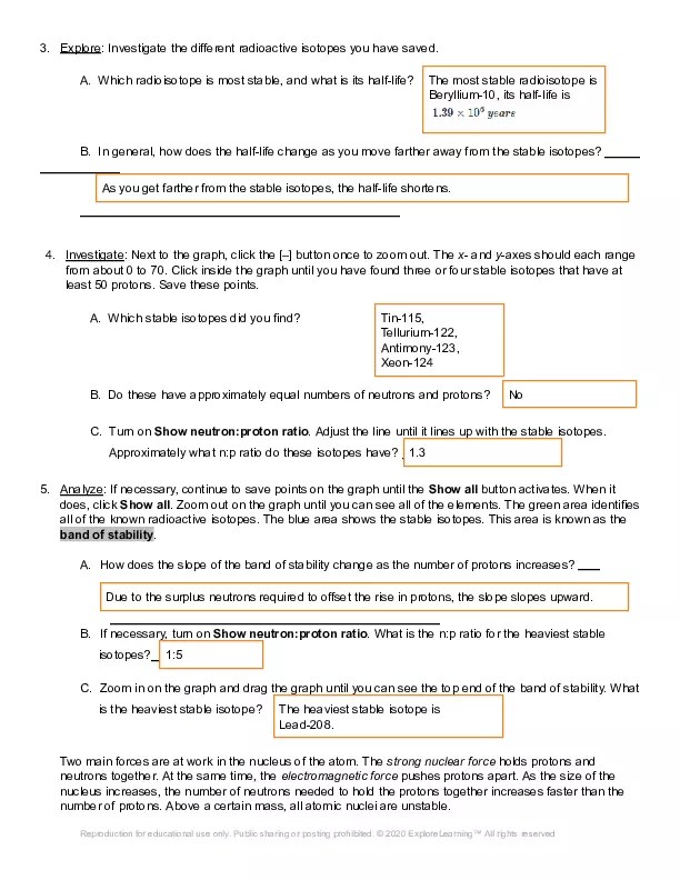Isotopes Gizmo Answer Key - Edubirdie