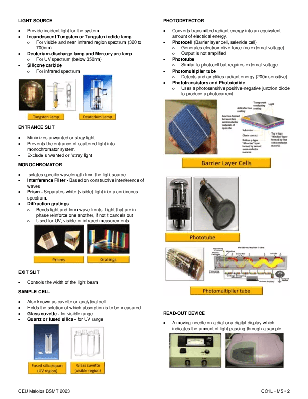 Clinical Chemistry Lab 03 Spectrophotometry Edubirdie