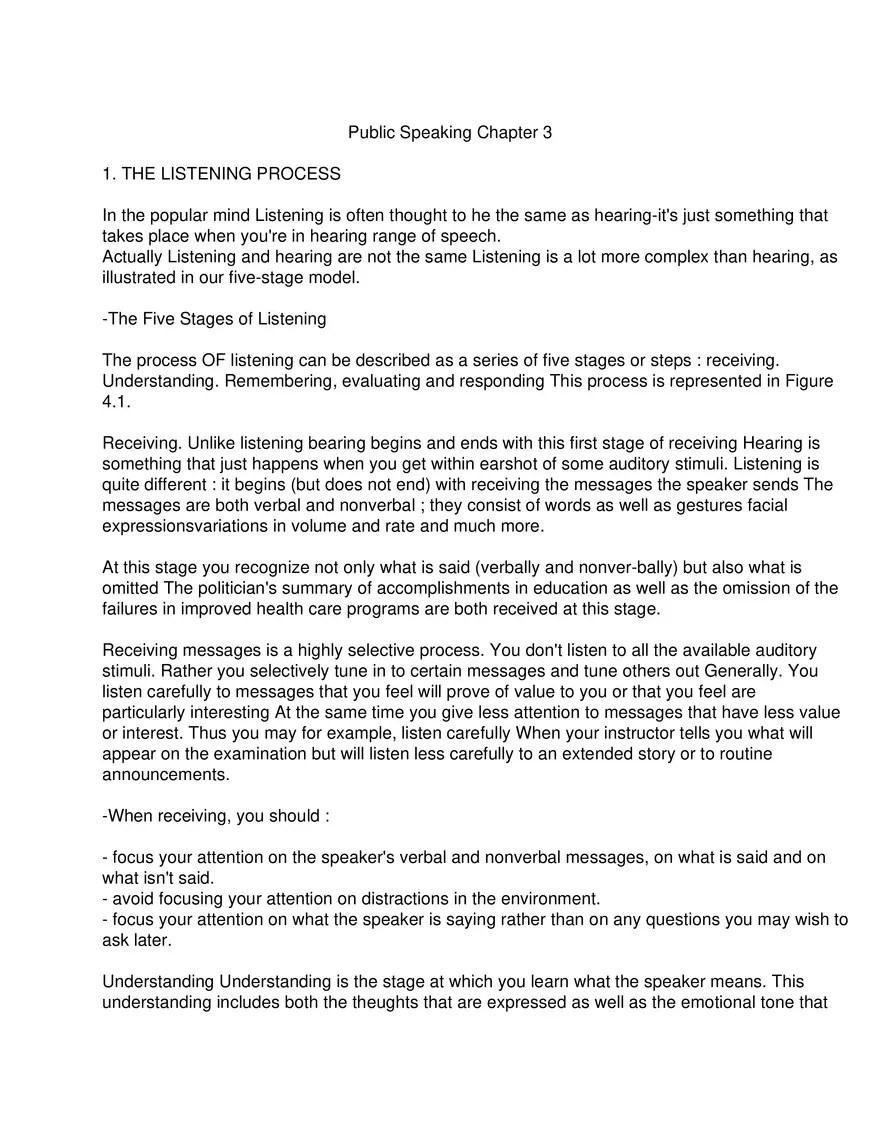 Chapter 3. Lecture Notes Public Speaking Edubirdie