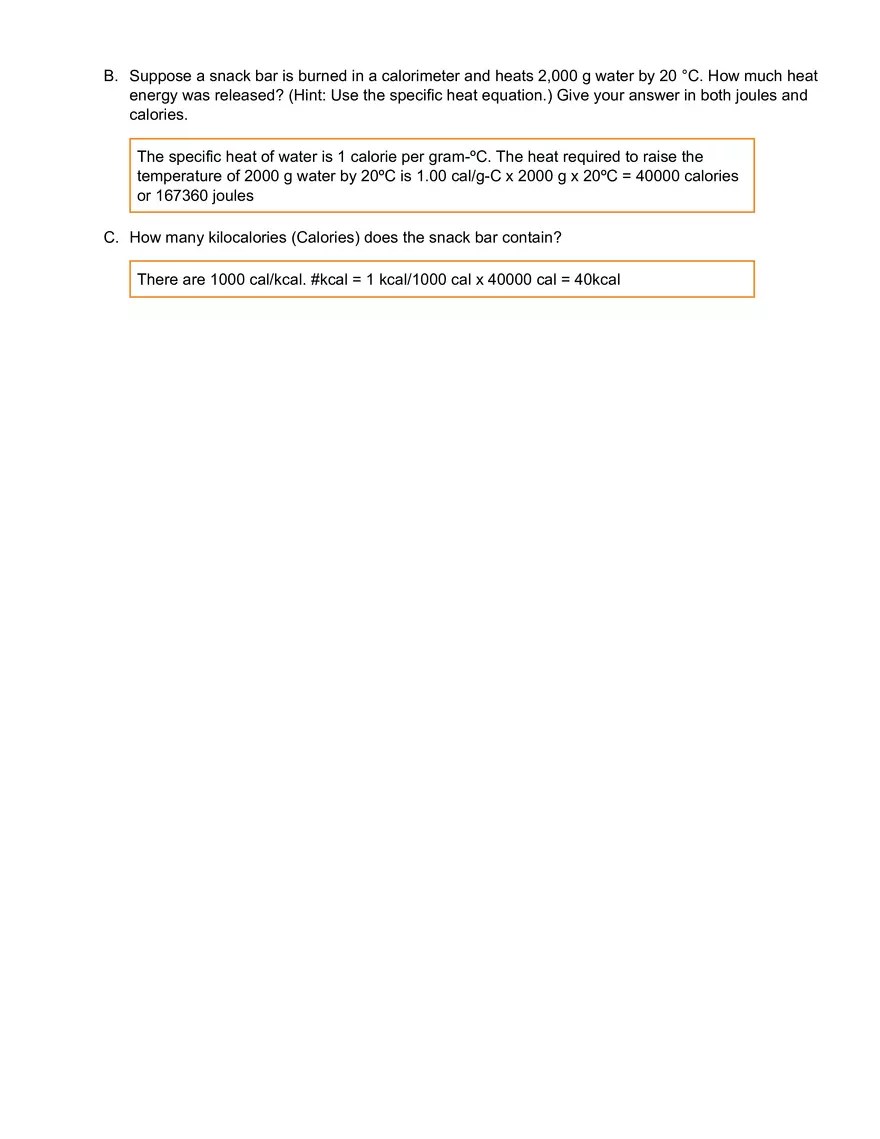 Calorimetry Lab Gizmo Answer Key Edubirdie
