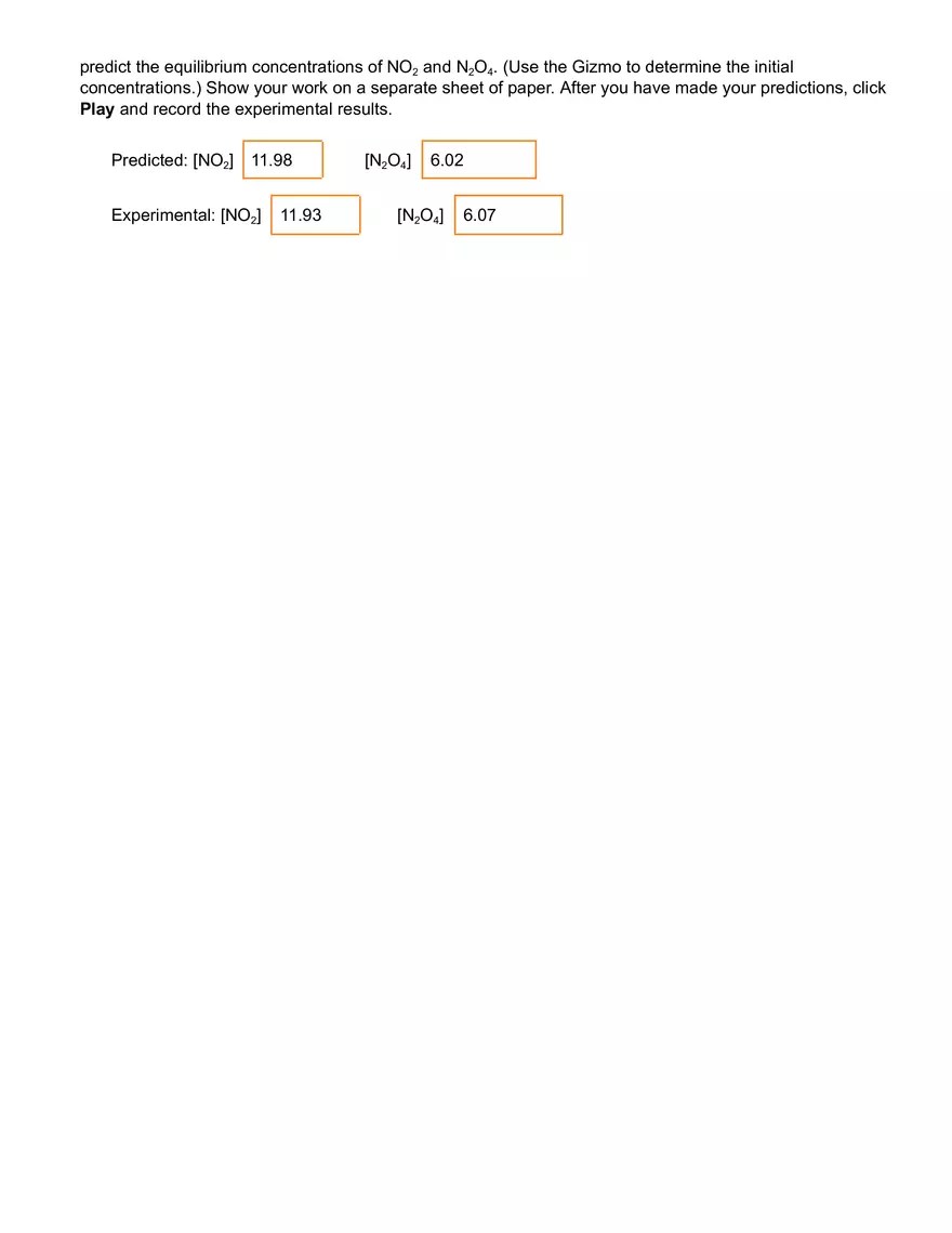 Equilibrium and Concentration Gizmo Answer Key | Virtual High School