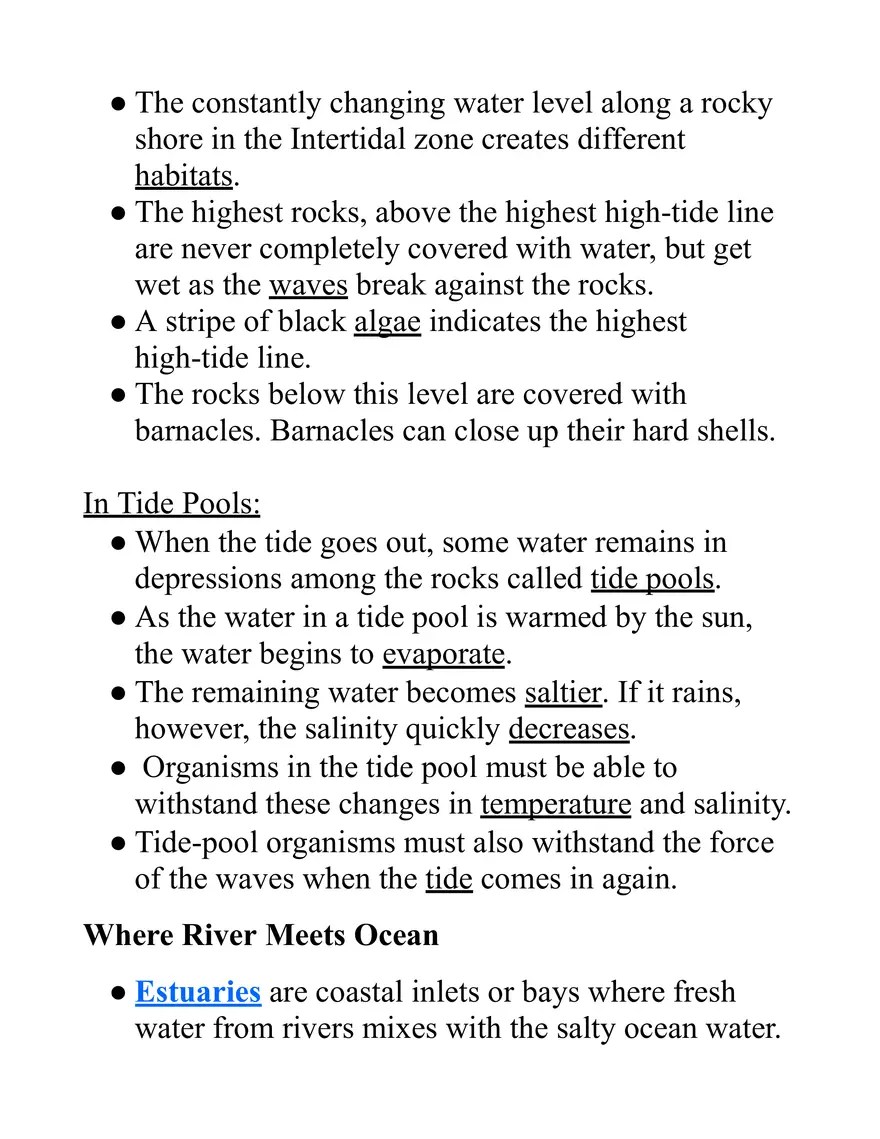 Ocean Zones 53 and 54 Notes WinstonSalem Forsyth County Schools