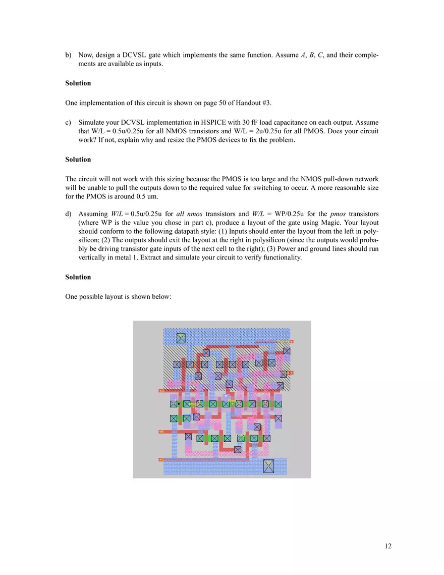 6.374 Analysis and Design of Digital Integrated Circuits Problem Set