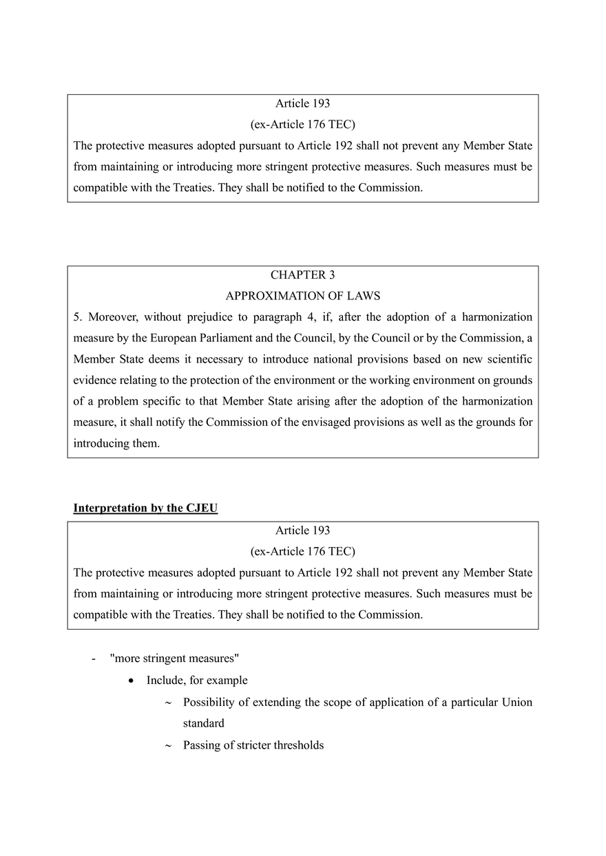 How Much Room For EU Member States Under The Environmental Guarantee