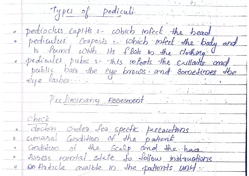 Types of Pediculi Lecture Note Edubirdie