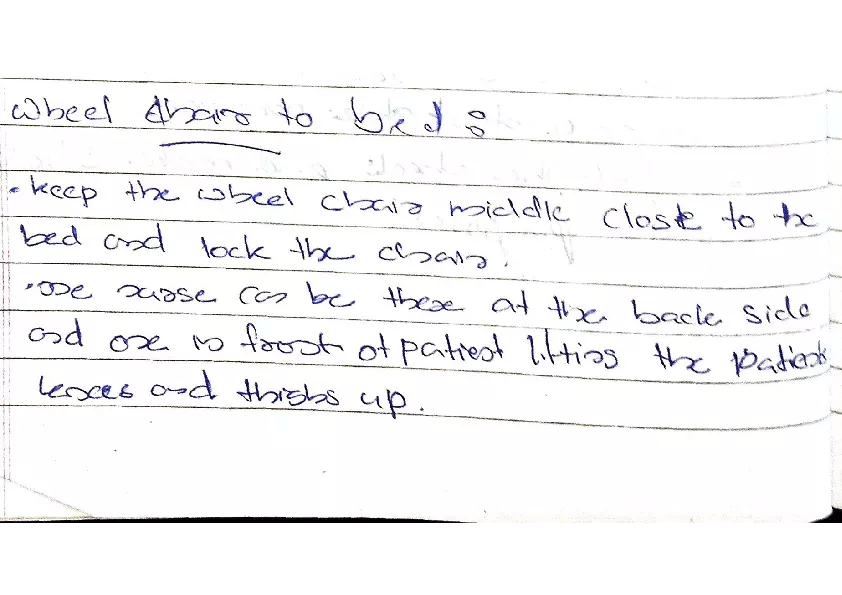 Transferring Immobile Patient from bed to chair Liberty University