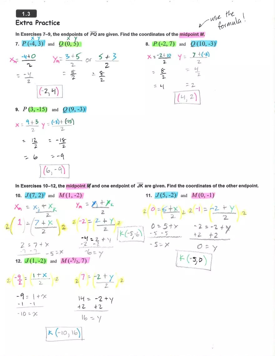Using Midpoint and Distance Formula Edubirdie