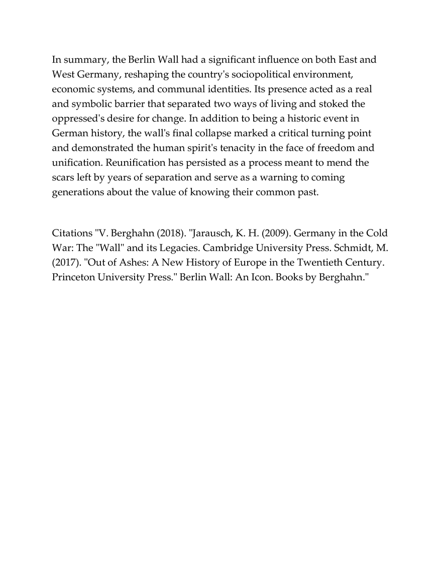 The Berlin Wall Effect on East and West Germany The Dividing Line Edubirdie