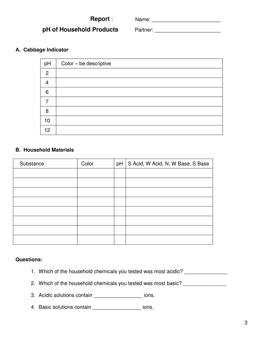 pH of Household Products Glendale Community College Edubirdie