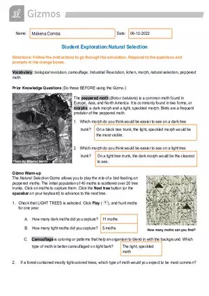 Natural and Artificial Selection Gizmo Answer Key | Virtual High School