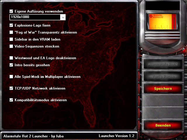 Alamstufe Rot 2 / Yuri’s Rache Launcher v1.2 q3fuba's Blog