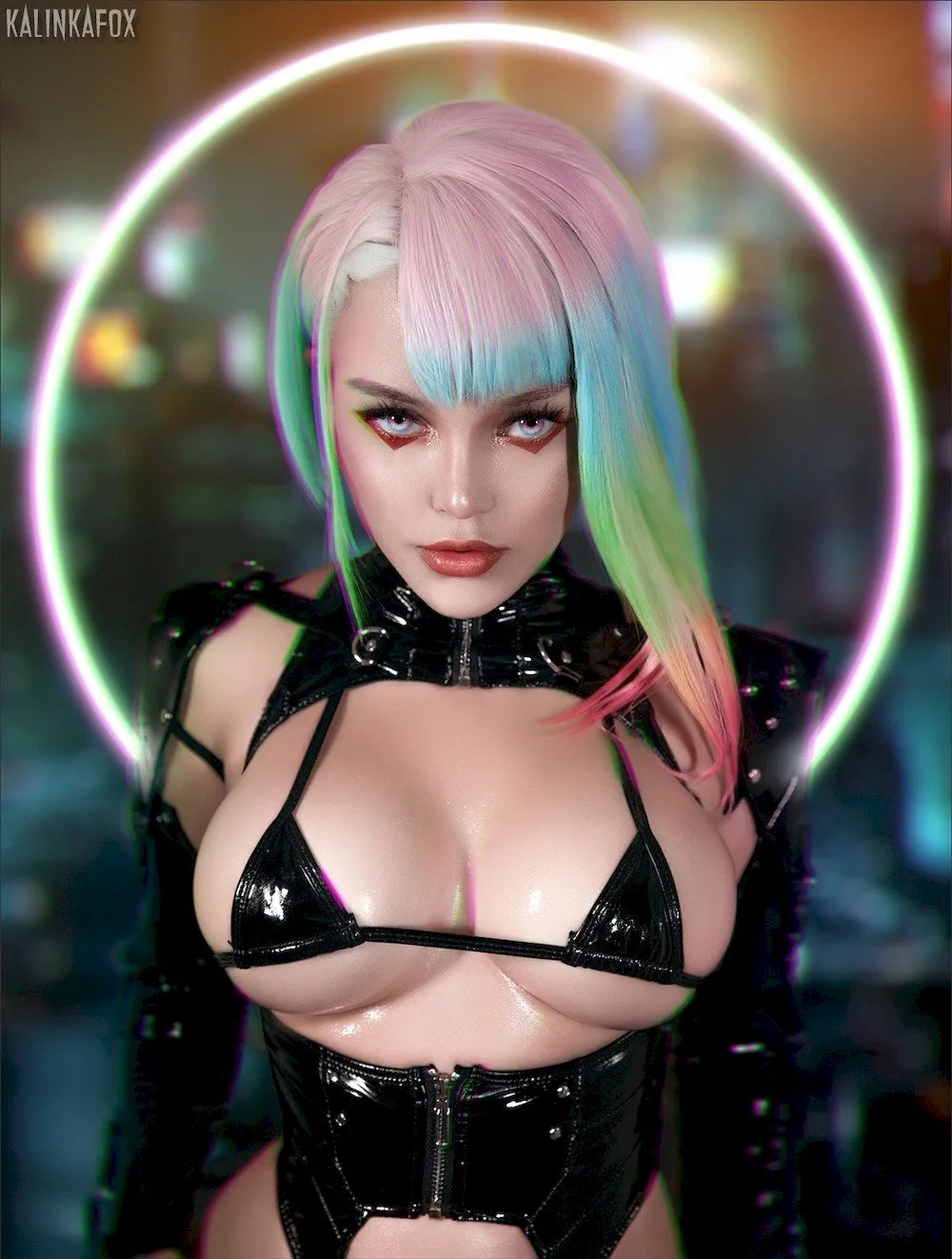 A naked image of Lucy from Cyberpunk: Edgerunners by Kalinka Fox 🎭 | Epic Game Cosplay