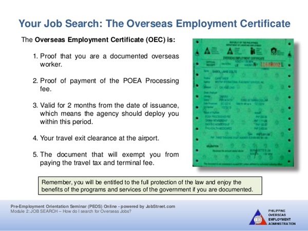 PreEmployment Orientation Seminar for OFWs Qatar OFW