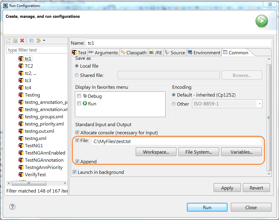 Redirect or capture eclipse console output to text file qavalidation