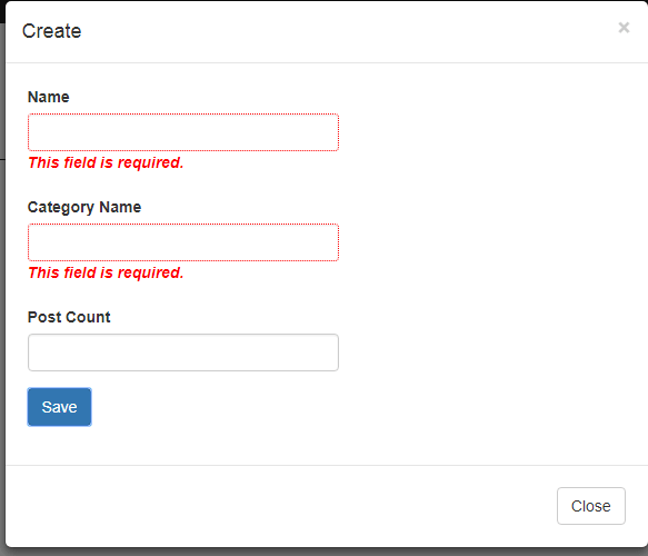 MVC Create, Edit & delete using  api & jQuery datatable
