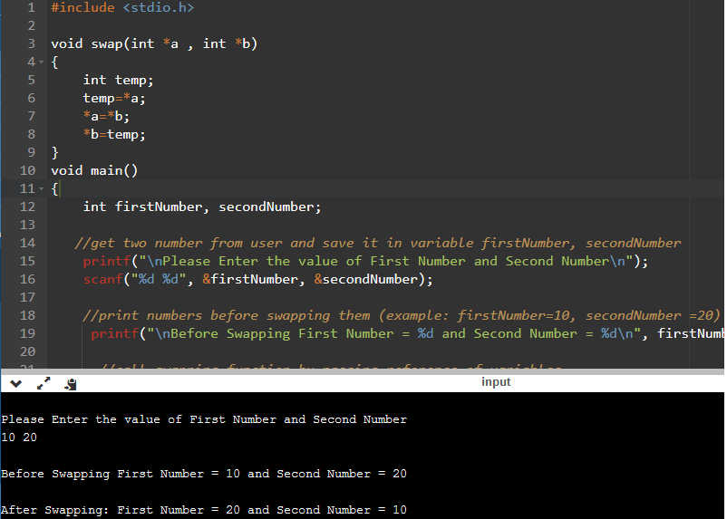 Glumac zona Rano swap function in c