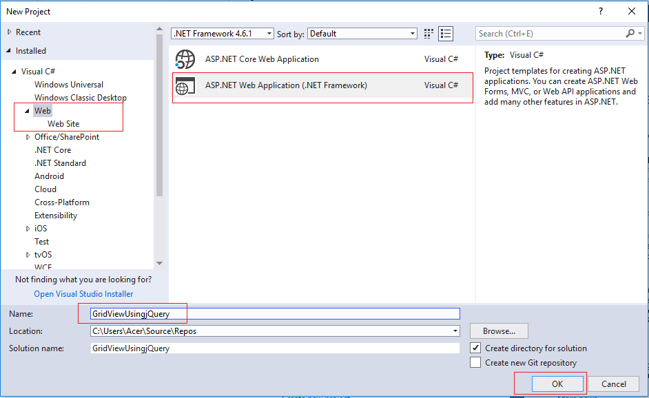 Bind Data to Gridview using jQuery Ajax & Method in ASP