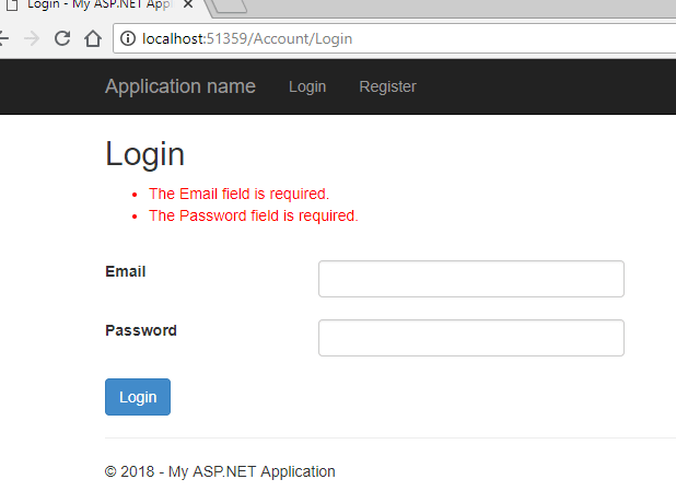 How to Create login & registration page in MVC with database