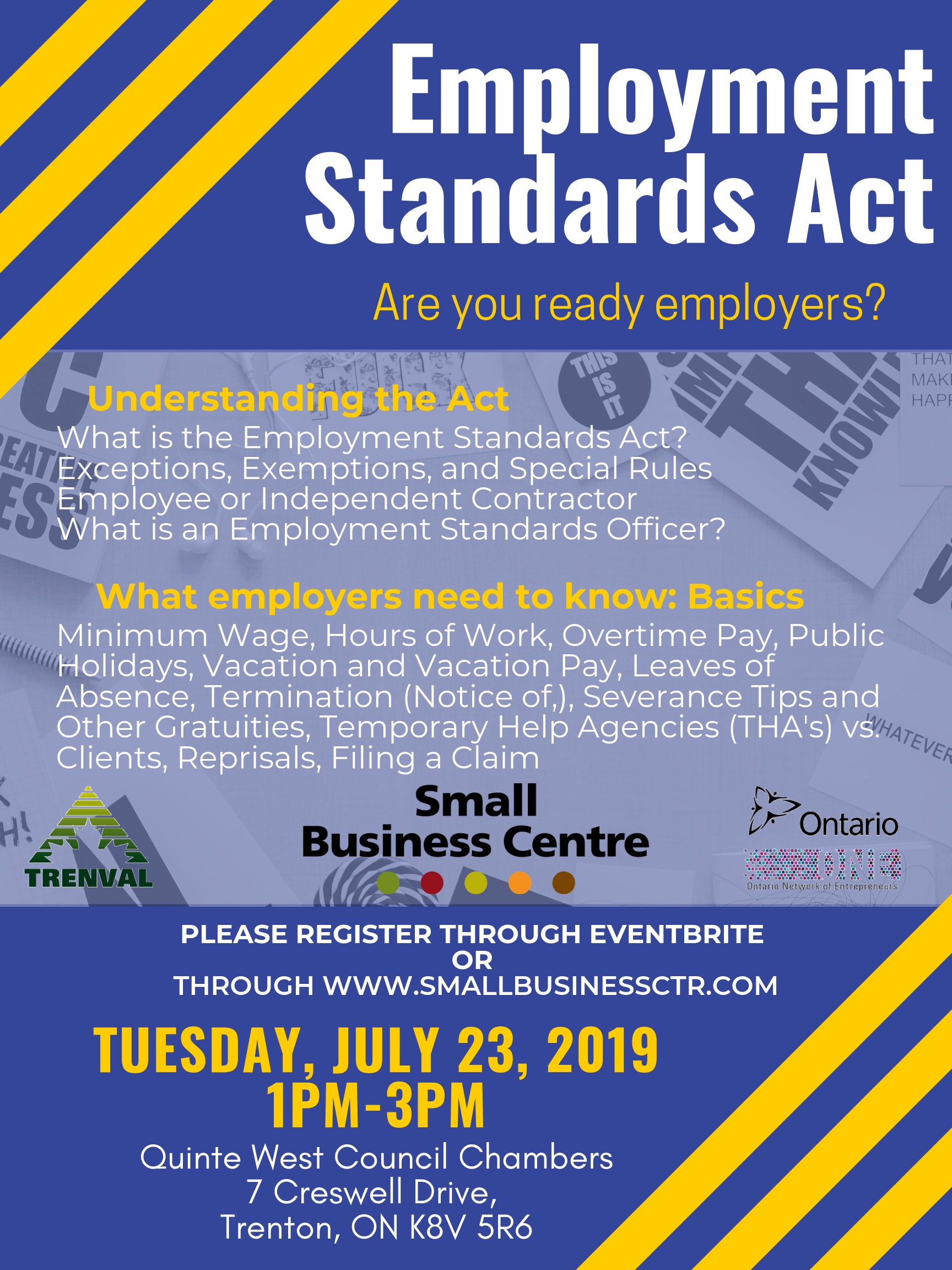 Small Business Centre and Trenval Employment Standard Act