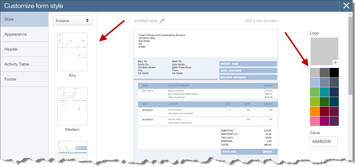 Customizing Invoices in QuickBooks Online Experts in QuickBooks