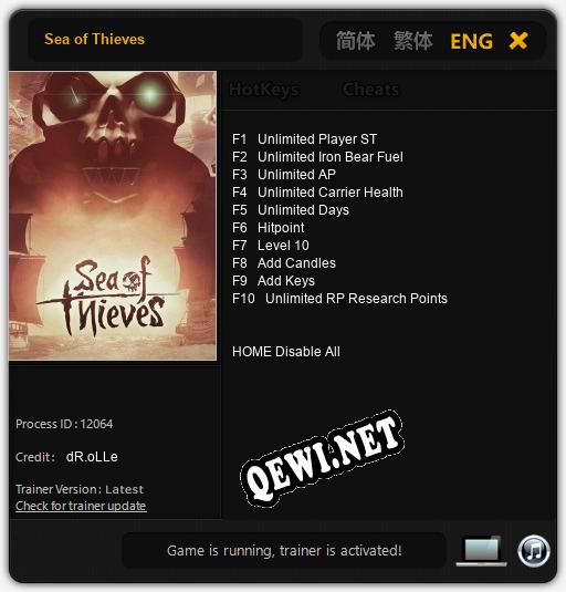 Sea of Thieves Читы, Трейнер +6 » Скачать бесплатно