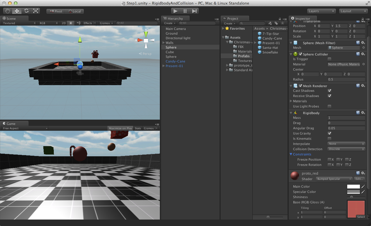 UnityのRigidbodyとColliderで衝突判定 Qiita
