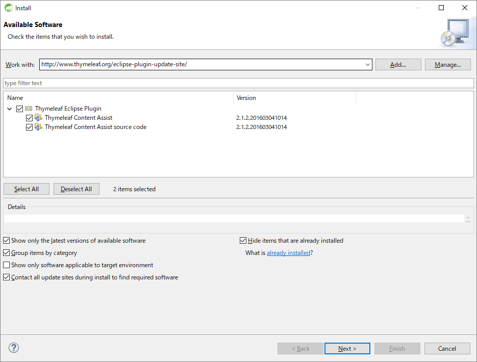 STS（Eclipse） + Thymeleafでコンテンツアシスタントを有効にする SpringBoot Qiita
