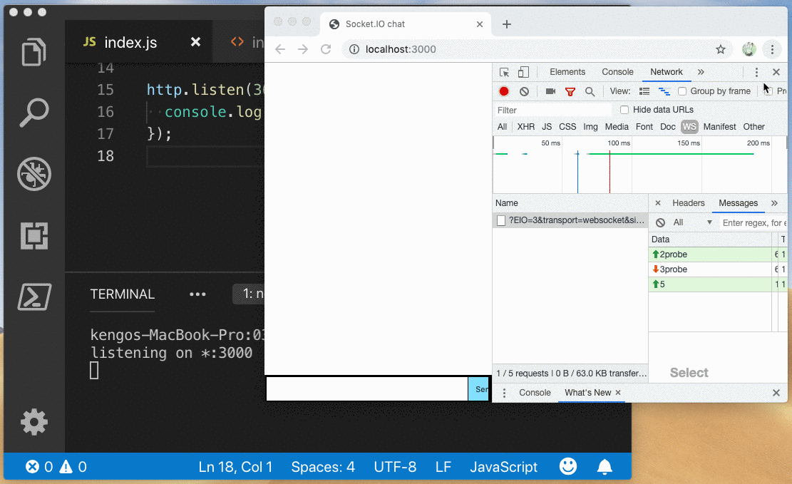 Socket.IOのドキュメントを読んで基本を勉強してみた JavaScript Qiita