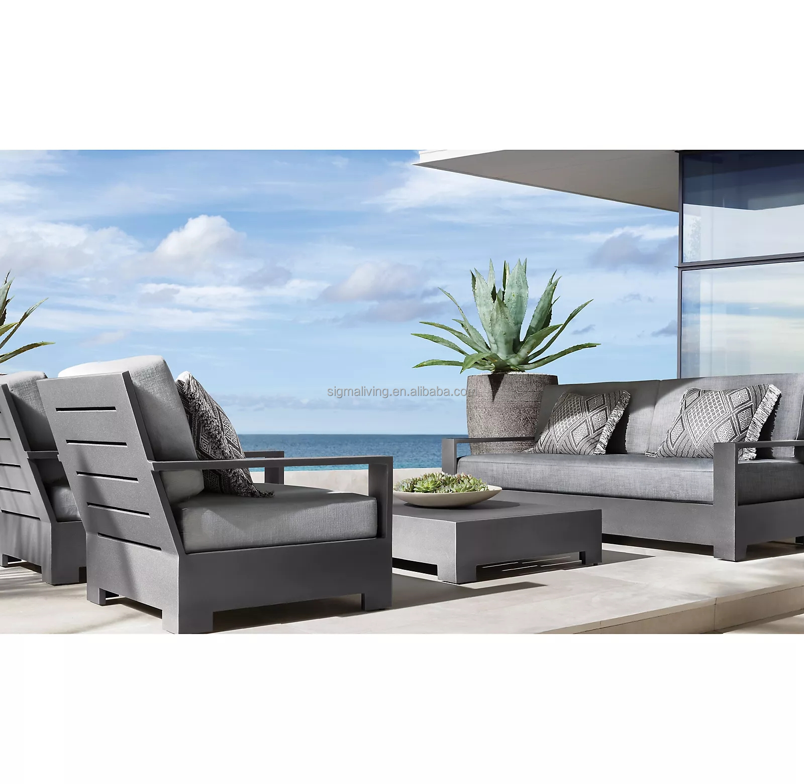Outdoor Aluminum Sofa Furniture Baci Living Room