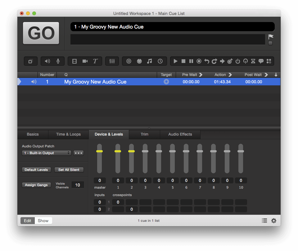 Audio Cues QLab 3 Documentation