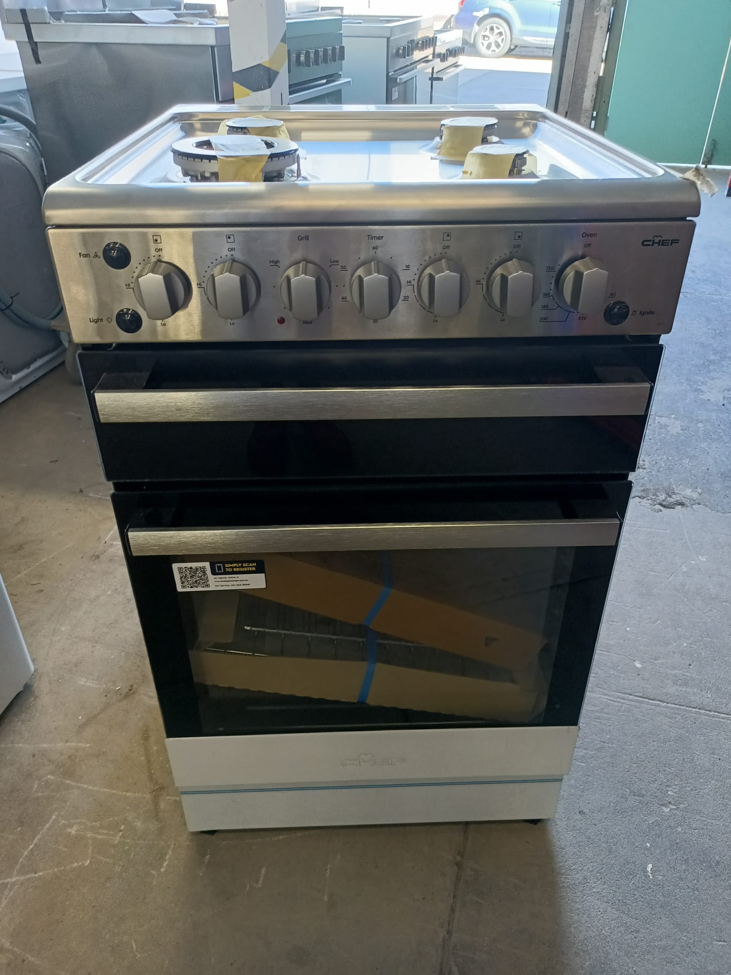 Chef 54cm Freestanding Fan Forced Natural Gas Oven/Stove Appliances