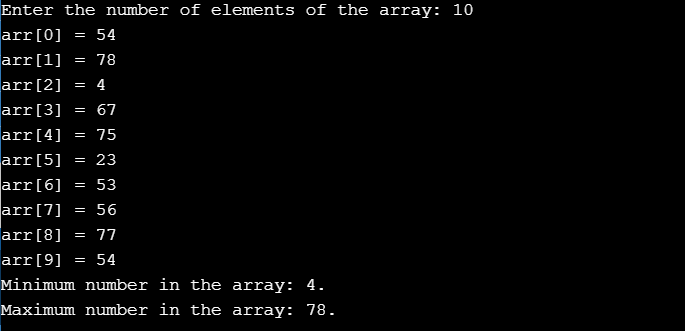 C Program to Find Minimum and Maximum Numbers in an Array QnA Plus