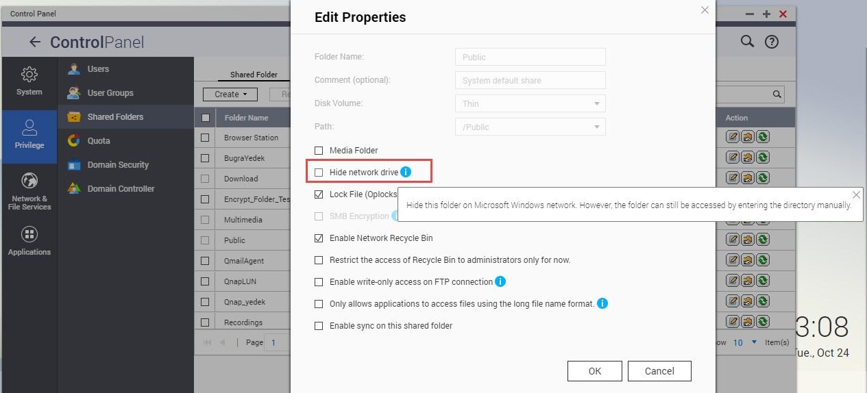How To Hide Folder & Disable Recycle Bin For Other Users Qnap