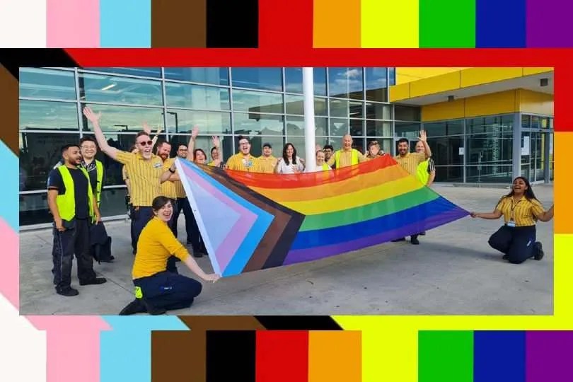 IKEA flying the Progress Pride Flag for IDAHOBIT DAY 2021