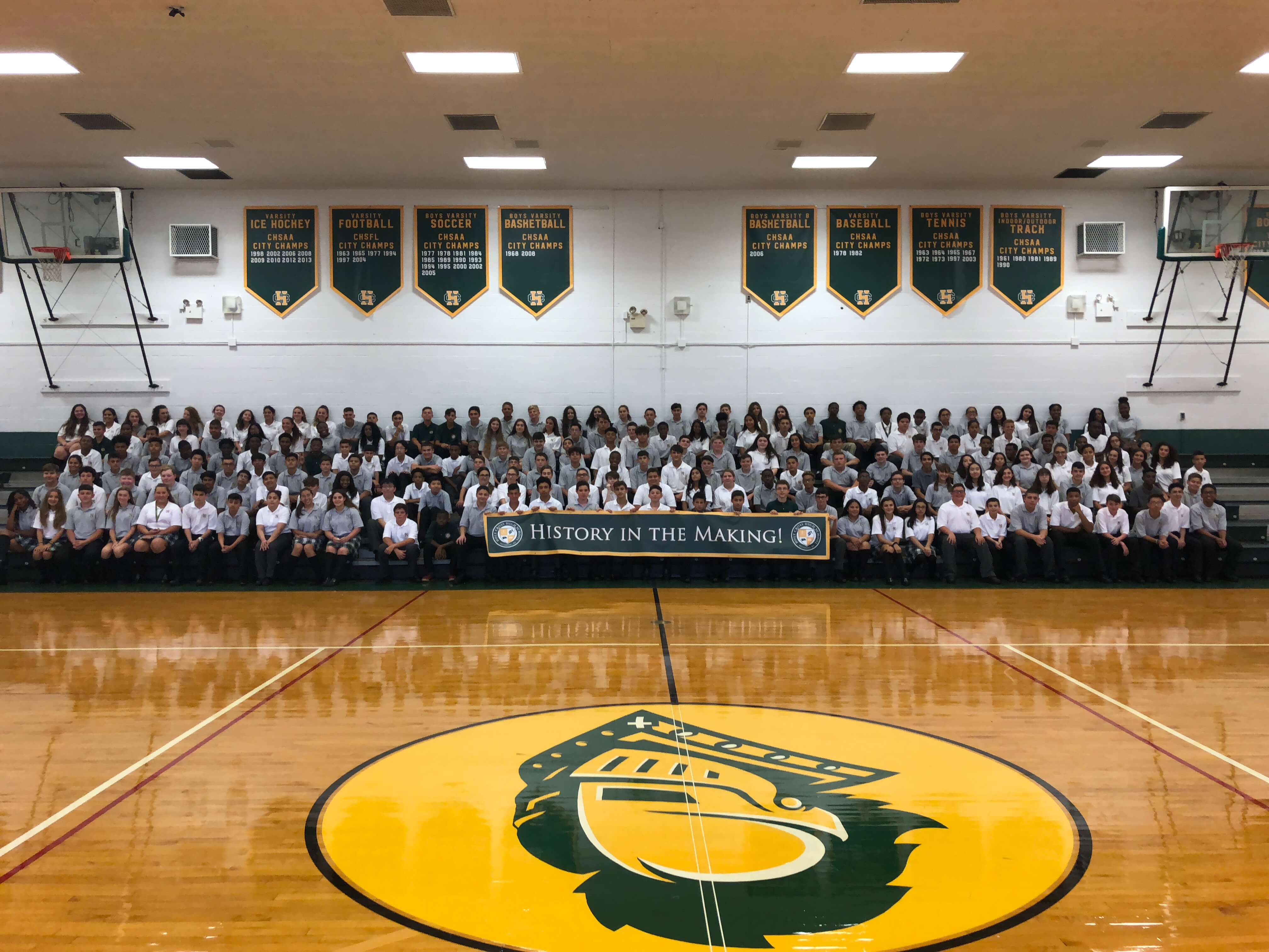 Trailblazing class has first day at newly coed Holy Cross High School