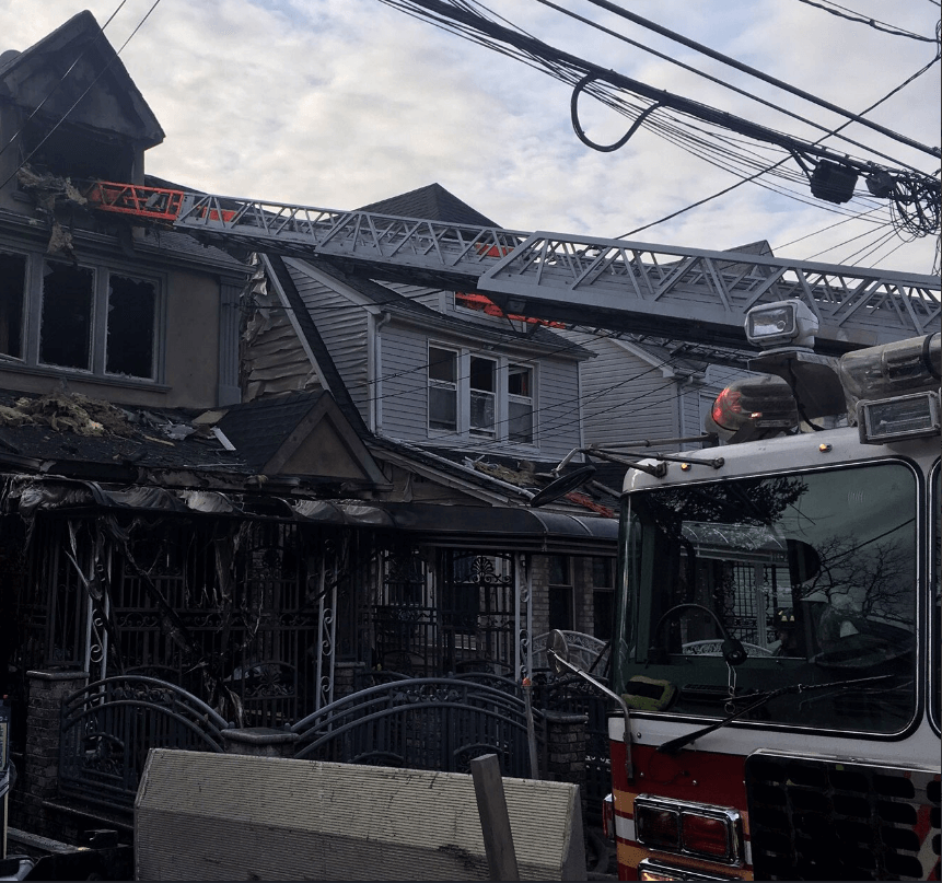 Three people injured as a fouralarm fire rips through several Jamaica