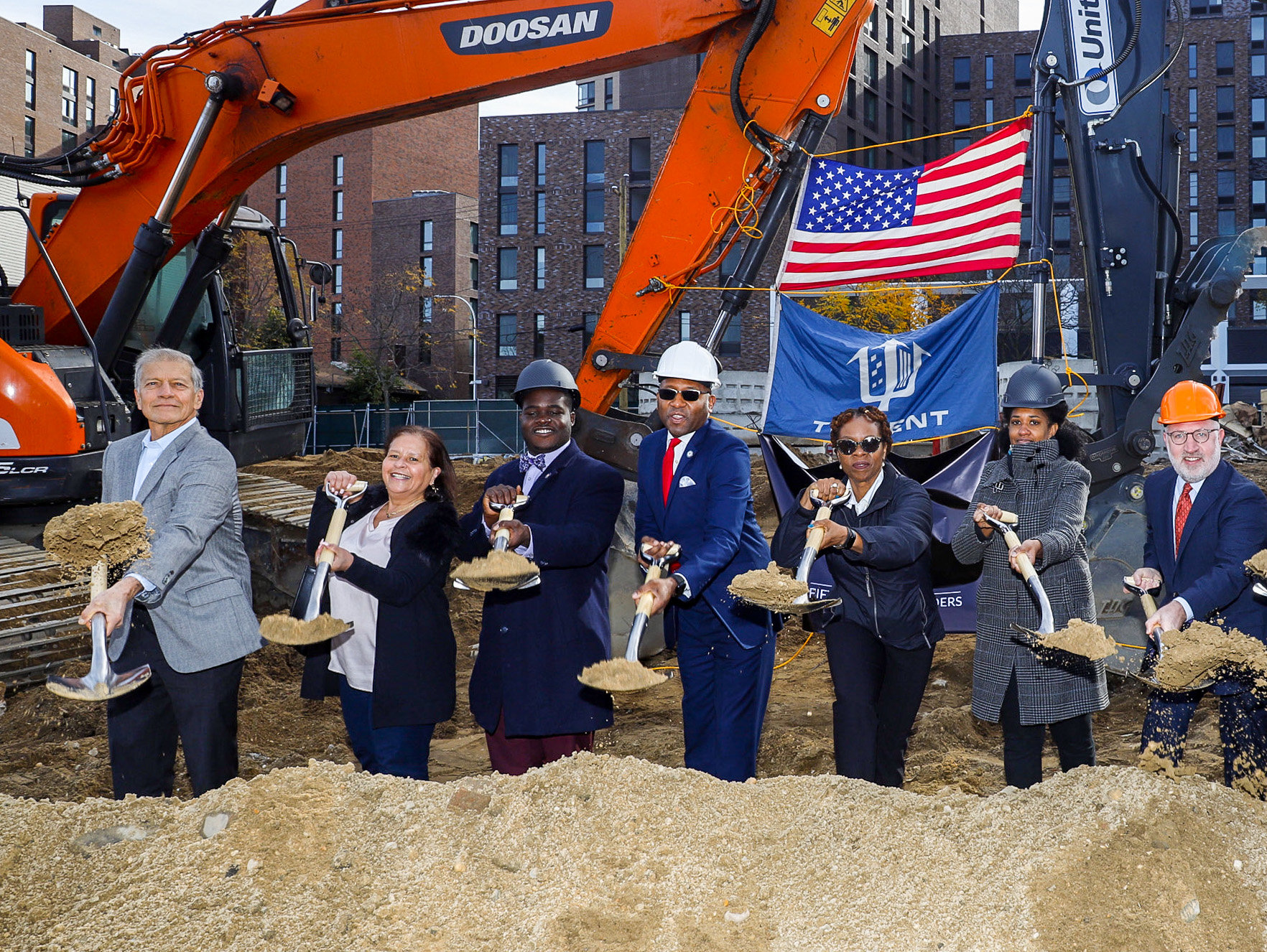 While breaking ground on affordable development in Far Rockaway