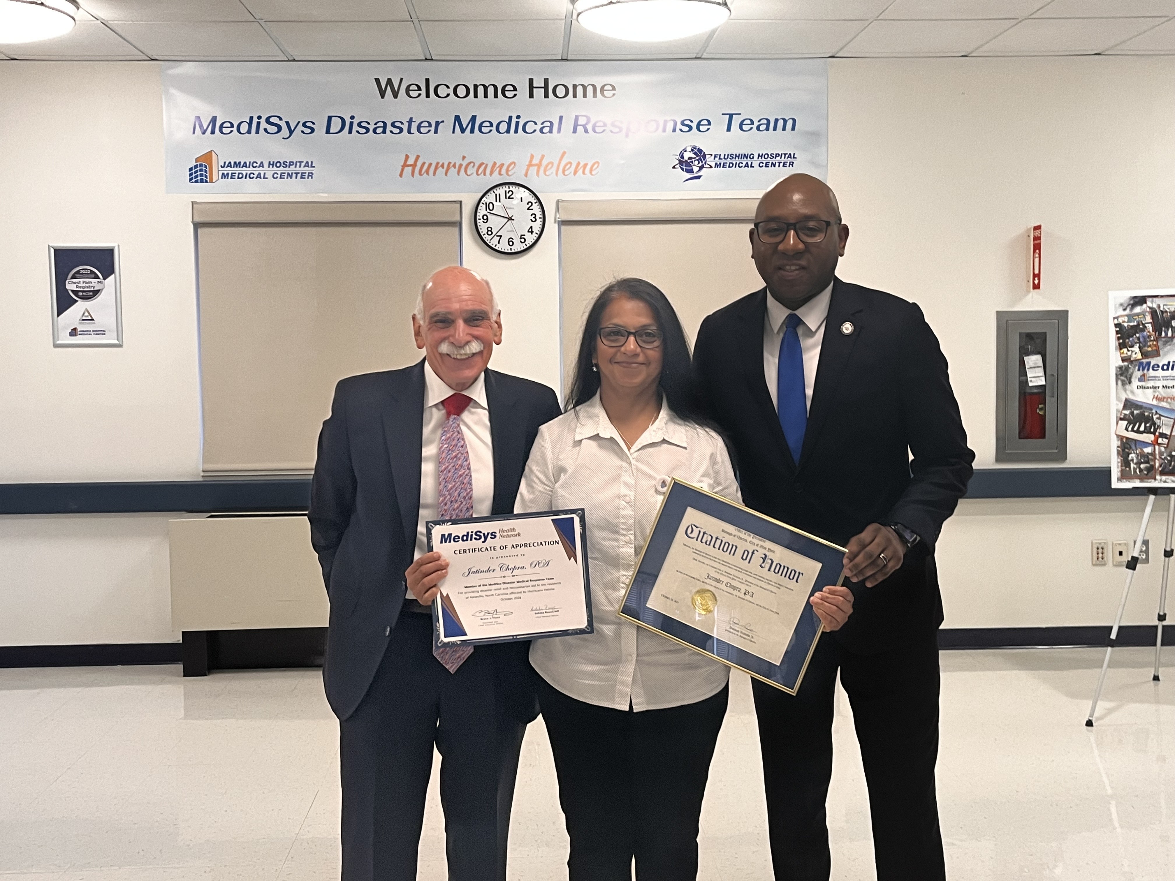 Hometown Heroes Return MediSys health workers honored for relief