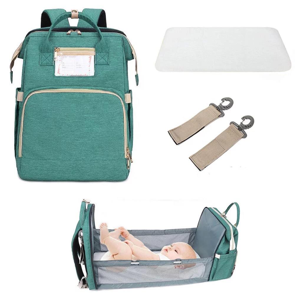 Pikkaboo 4 in 1 Diaper Bag with Changing Station/CribTeal Green Buy