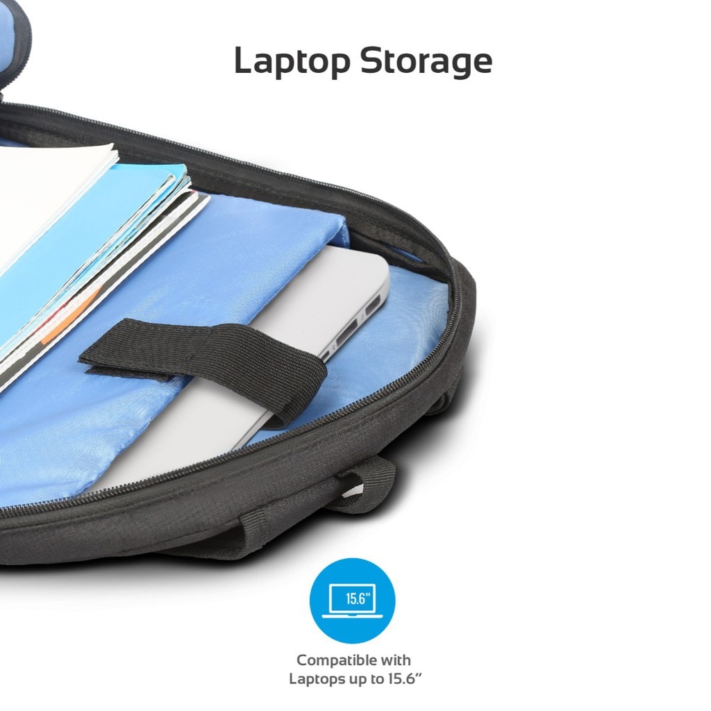 Promate Travel Laptop Backpack, Lightweight WaterResistant Computer Bag with AntiTheft Secure